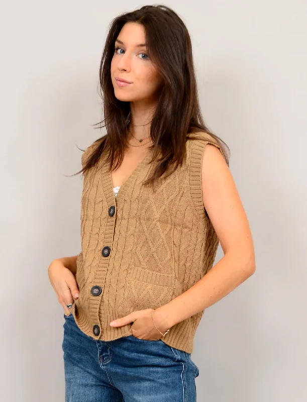 RD STYLE REMY SLEEVELESS V-NECK VEST French