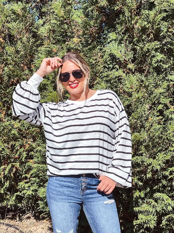 Felt Cute Striped Top Artistic Women's Avant - 