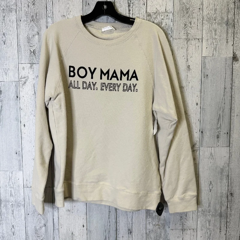 Sweatshirt Collar By Clothes Mentor In Cream, Size: M Sporty Women's Athleisure 