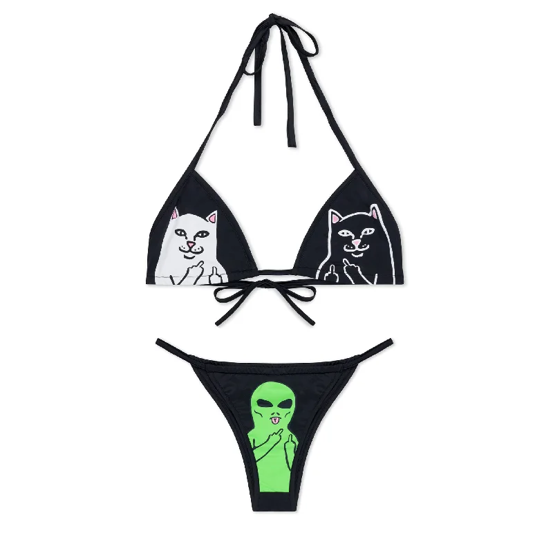 Whole Gang 2pc Bikini Set (Black) Monochromatic Office Style
