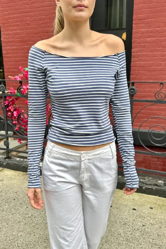 Bonnie Striped Top Practical Women's Quick - dry