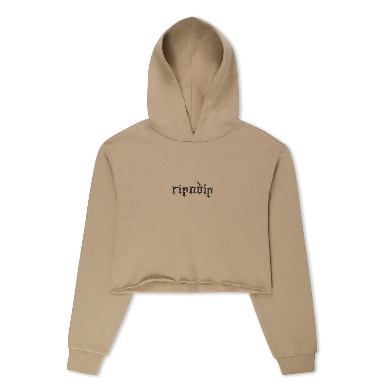 Los Feliz Cropped Hoodie (Sand) Sophisticated Women's Tailored