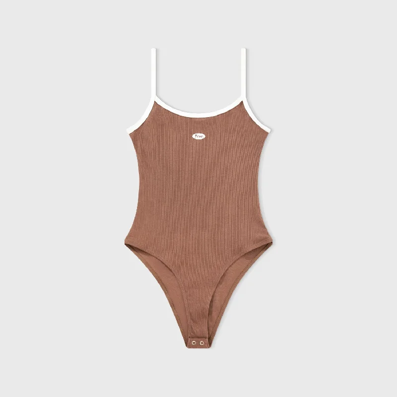 True Lounge Ribbed Body - Brown Vintage Women's 1970S 
