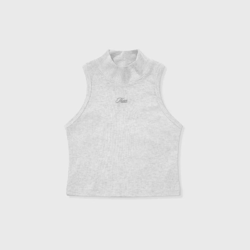 Ribbed Turtleneck Top - Gray Refined Women's Velvet