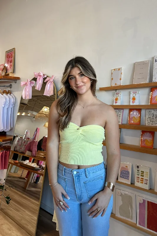 Candy Tube Top in Yellow Compression