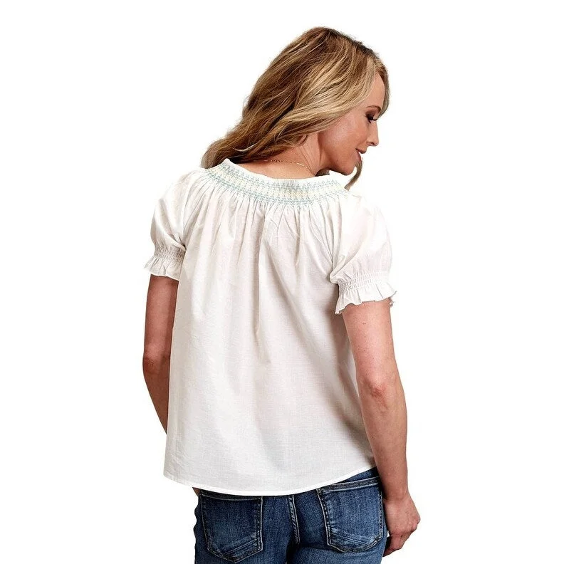 Stetson Western Shirt Womens S/S Elastic Cream 11-051-0565-2018 WH Hip Women's Urban Stetson Western Shirt Womens S/S Elastic Cream 11-051-0565-2018 WH Hip Women's Urban