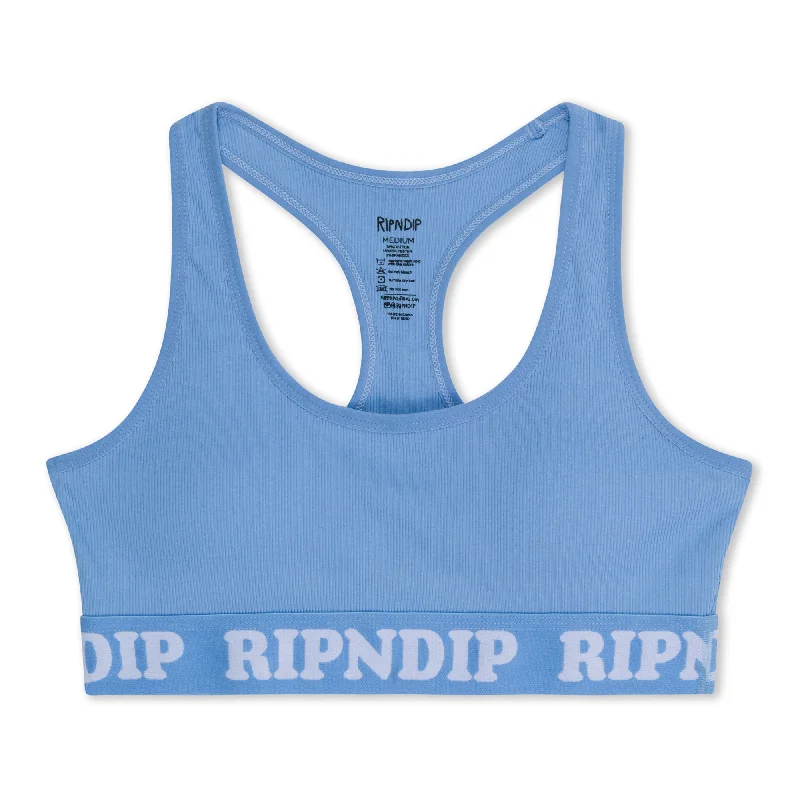 Peeking Nermal Sports Bra (Light Blue) Cool Women's Skate