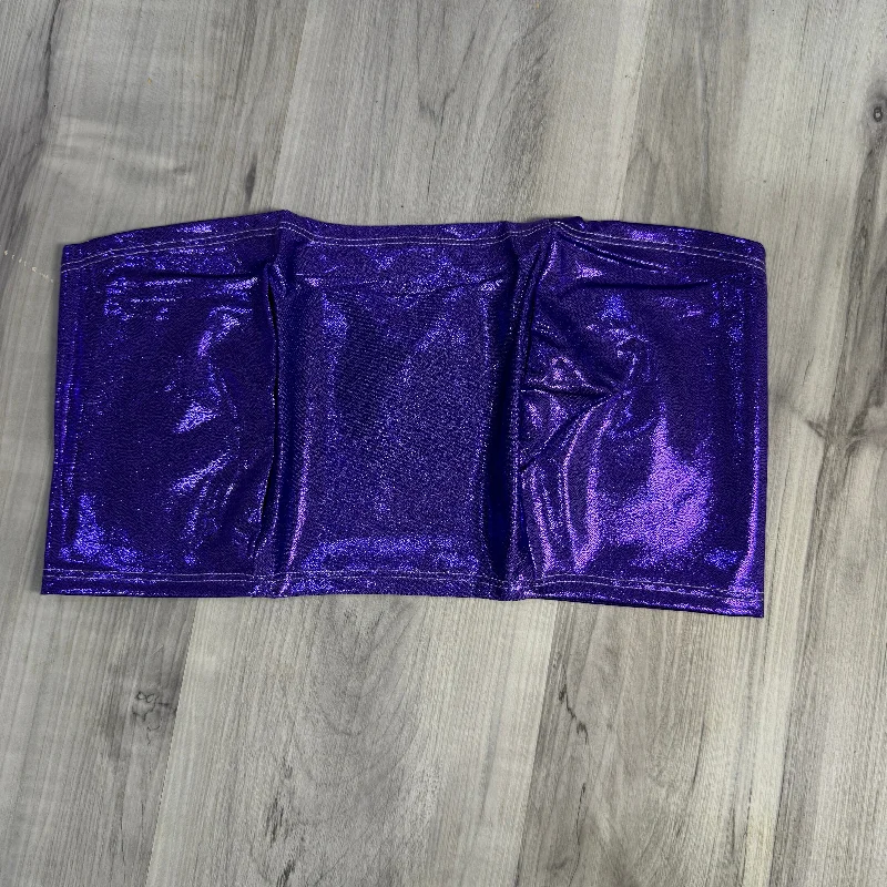 SALE - XL - Tube Top Bandeau - Purple Mystique Metallic Casual Women's Loose - fitting