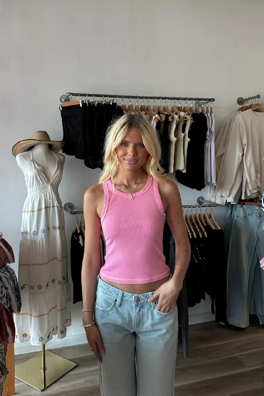 Makayla Tank Top in Pink Bold Women's Statement