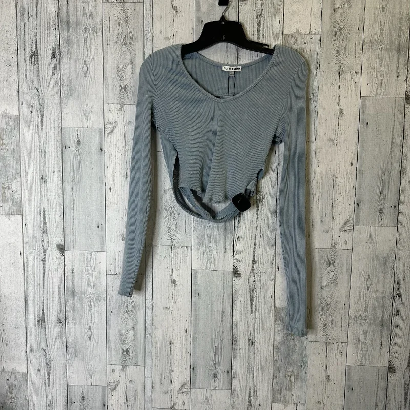 Top Long Sleeve Basic By Fashion Nova In Blue, Size: Xl Unique Women's Upcycled