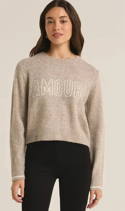 ZSUPPLY AMOUR MILAN SWEATER-HEATHER TAUPE Artistic Women's Avant - 