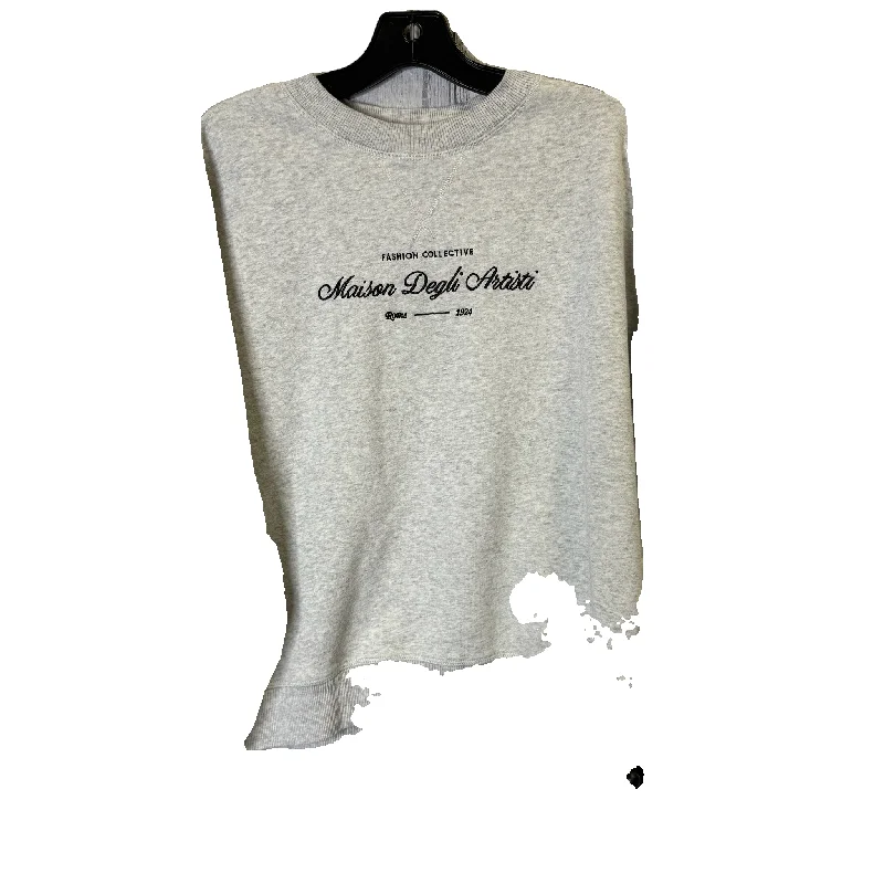 Sweatshirt Crewneck By H&m In Grey, Size: M Casual Women's Japanese 