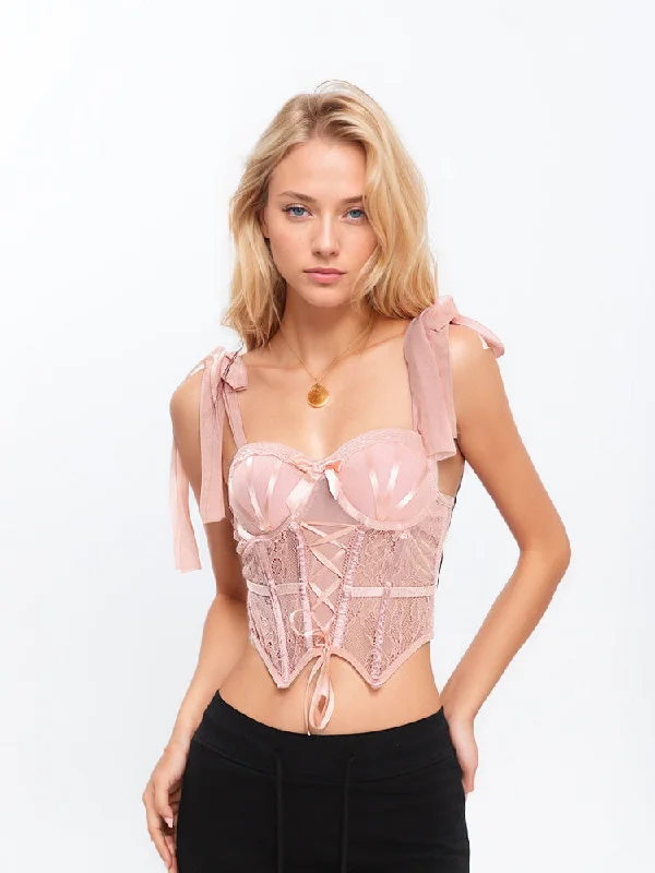 Bow Strap Corset Top Sustainable Organic