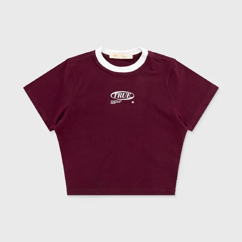 True Lounge Baby Tee - Deep Red Modern Women's 