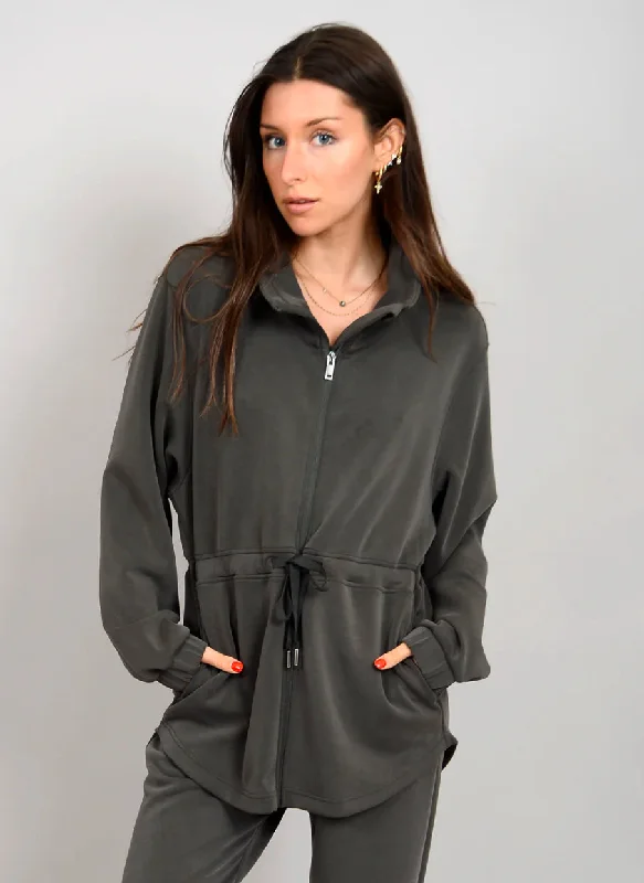 RD STYLE ARISA SUPER SOFT MODAL LS MOCK NECK ZIP UP JACKET Modern Women's Tech