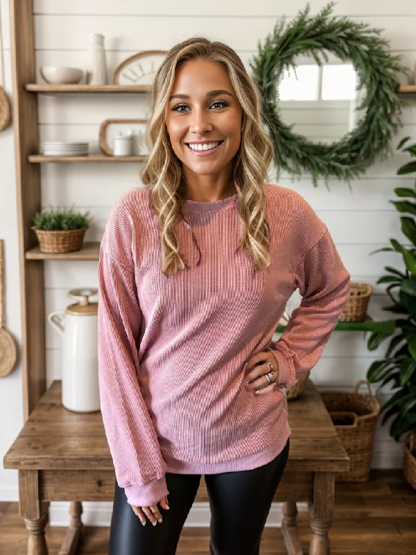 Skylar Corded Tunic Sweatshirt Vacation