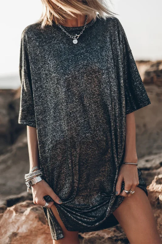 Casual Solid Slit O Neck T-Shirts Athletic Women's High - 
