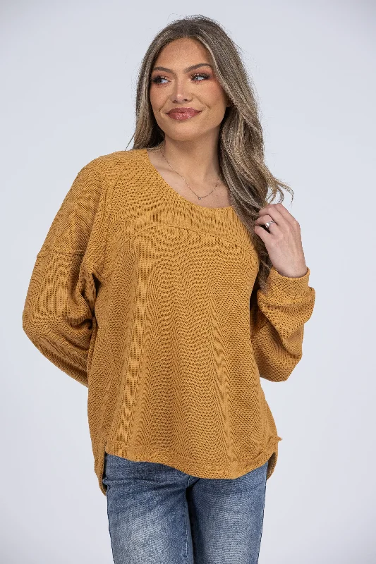 Desert Sands Women's Stitched Long Sleeve Top * Final Sale* Refined Women's 