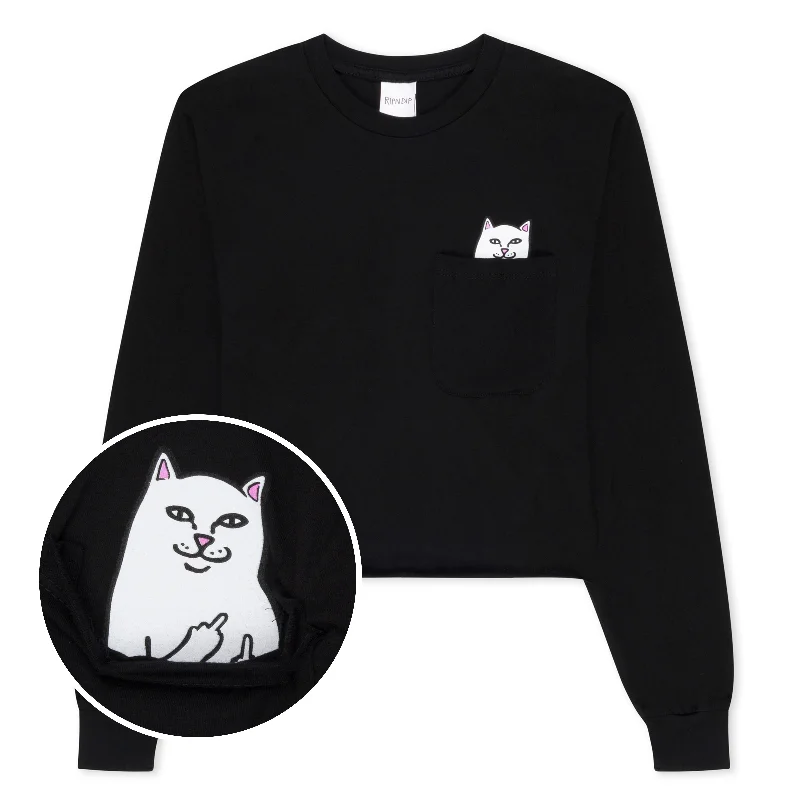 Lord Nermal Cropped Pocket Tee Long Sleeve (Black) garde