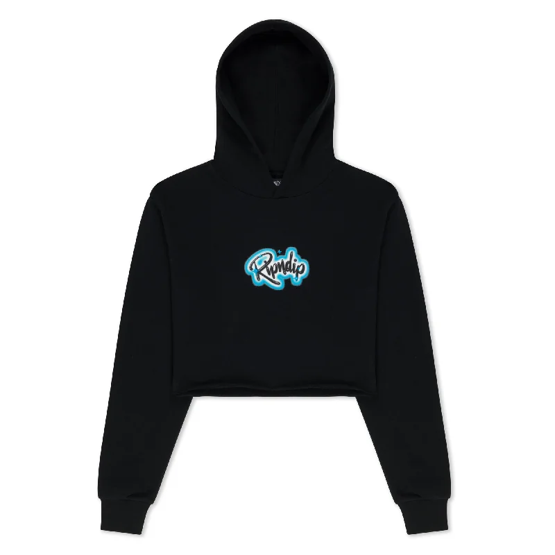 In Loving Memory Cropped Hoodie (Black) Cashmere