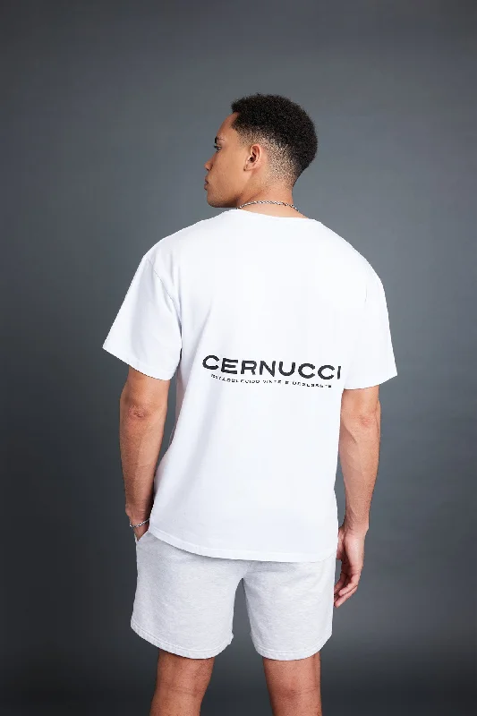 Oversized T-Shirt - White Bold Women's Animal Print