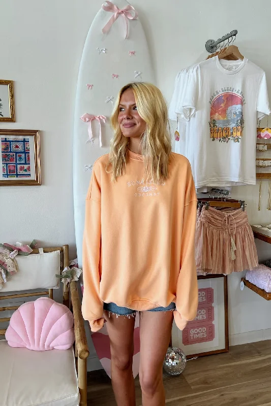 Embroidered Sweatshirt in Orange | Restocked Australian Beach