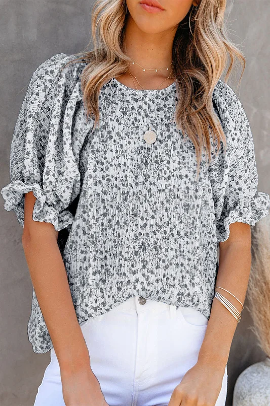 Sweet Elegant Floral O Neck T-Shirts Bohemian Women's Free