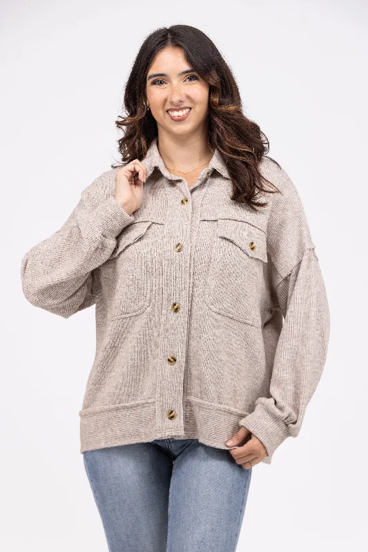 Have At It Women's Collared Shacket * Final Sale* Feminine Women's Soft 