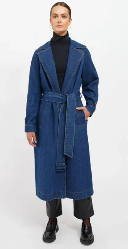BRUNETTE THE LABEL The Caitlin Denim Trench Gym