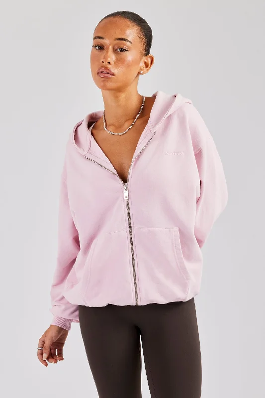 Cernucci Zip Through Hoodie - Pink performance