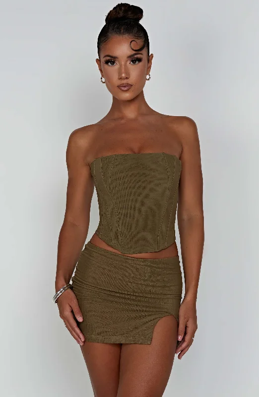 Cami Corset - Khaki Laid - back Women's Vibe