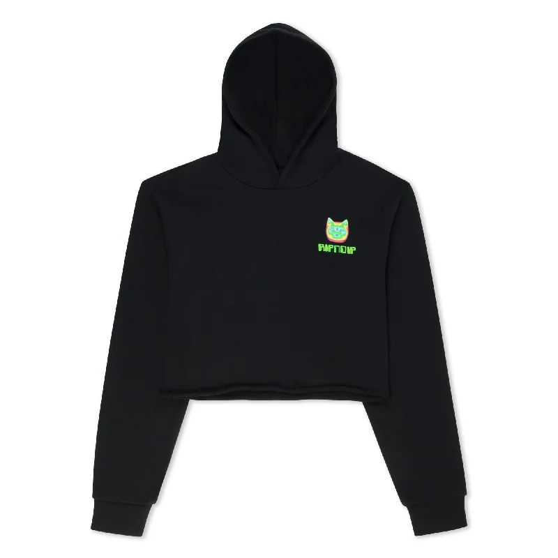 Thermal Nermal Cropped Hoodie (Black) Sustainable Organic