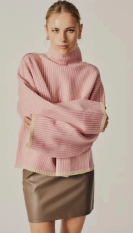 DELUC GERANIUM TURTLENECK SWEATER Feminine Women's Style 