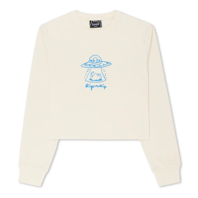 Blonded Cropped Long Sleeve (Natural) Sporty Women's Tennis