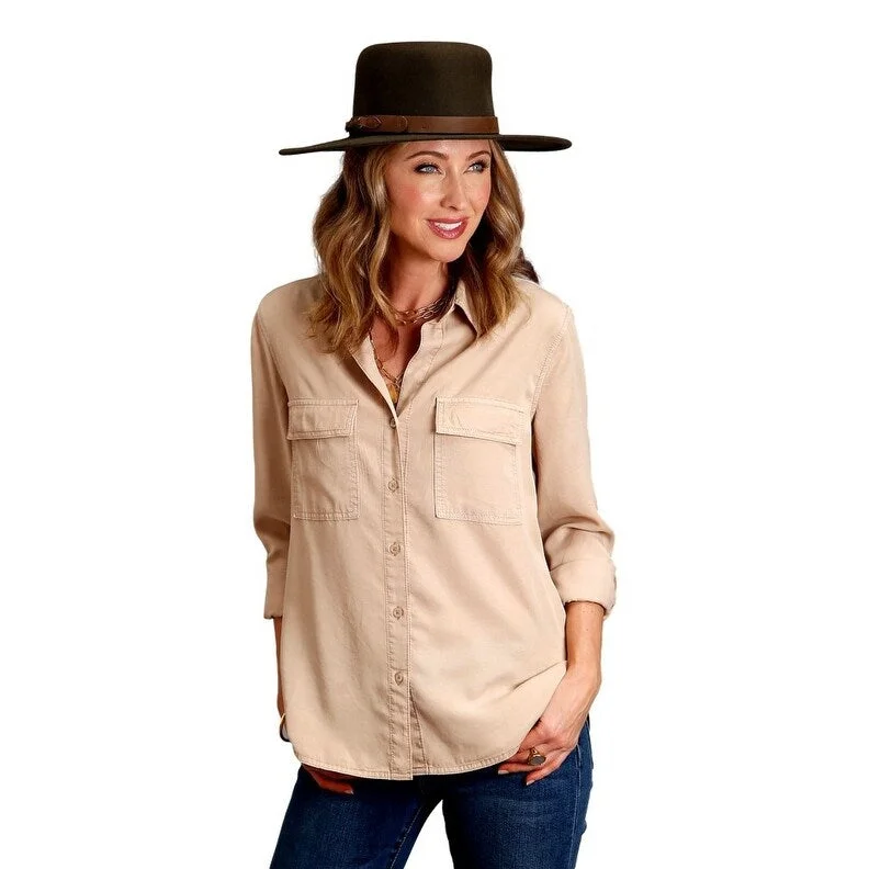 Stetson Western Shirt Womens L/S Safari Oversize 11-050-0565-2000 BR Traditional Women's 