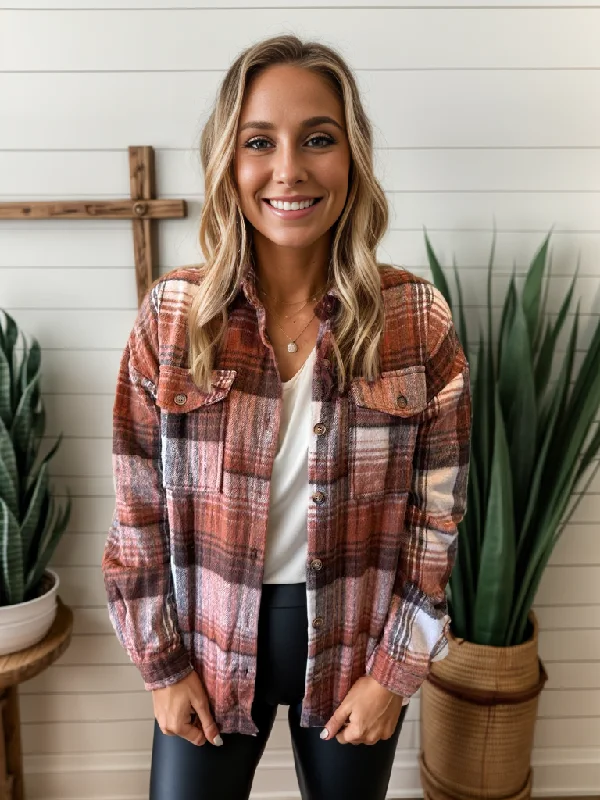 Huntli Flannel Shacket Bold Women's Statement