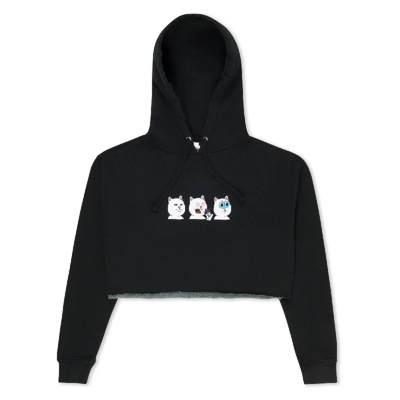 Shroom Diet Cropped Hoodie (Black) Rugged Women's Outdoor 
