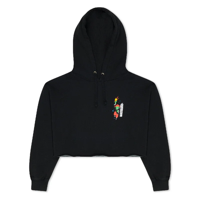 Ryu Cropped Hoodie (Black) Modern Women's 