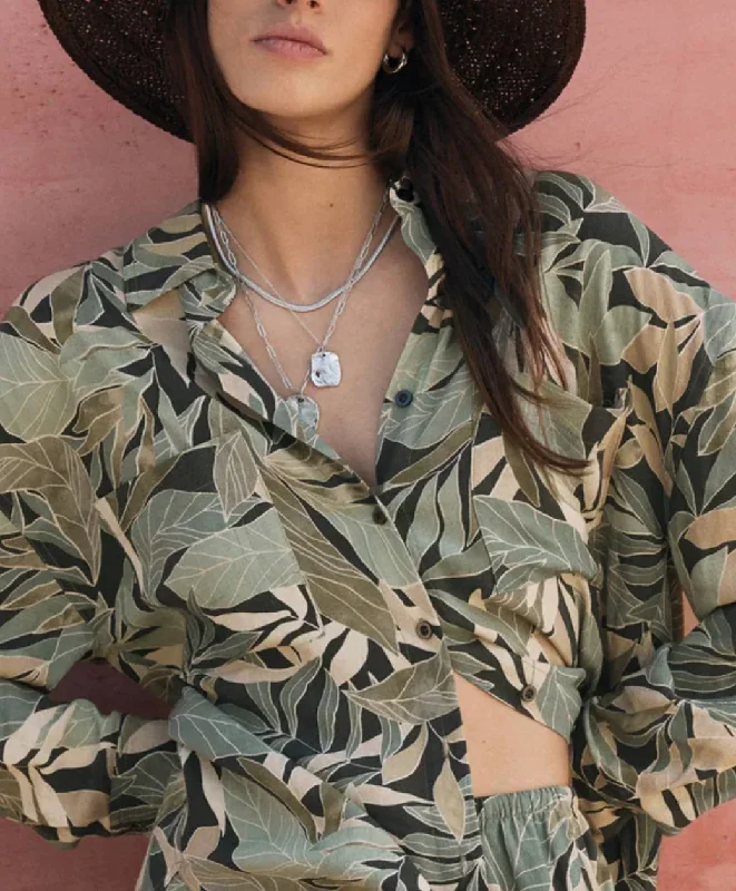 ZSUPPLY COLBIE CUSCO LEAF SHIRT Earthy Women's 