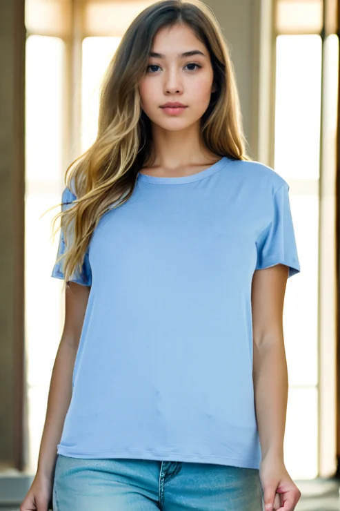 Basic Short Sleeve T-shirt Stylish Women's Tropical 