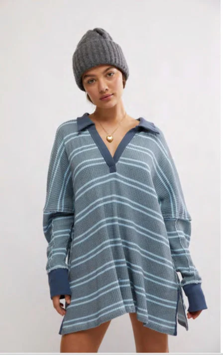 Free people Striped Travis polo Bohemian Women's Free