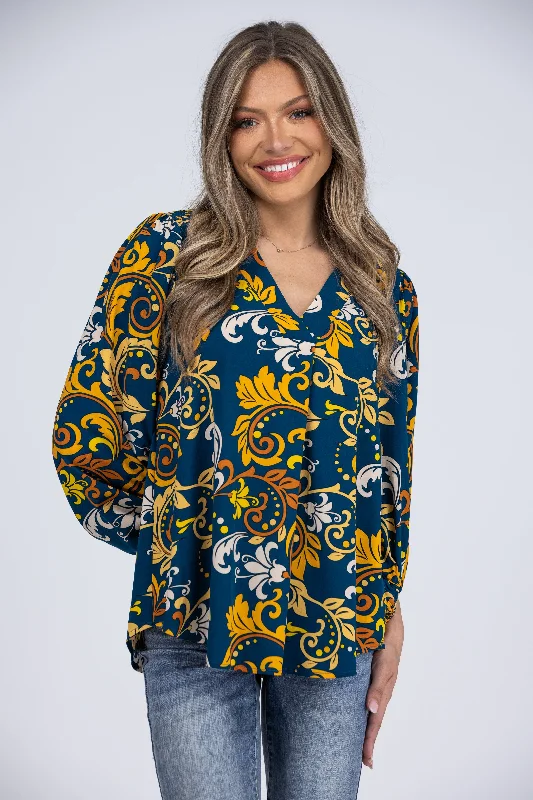 Teal/Gold Multi